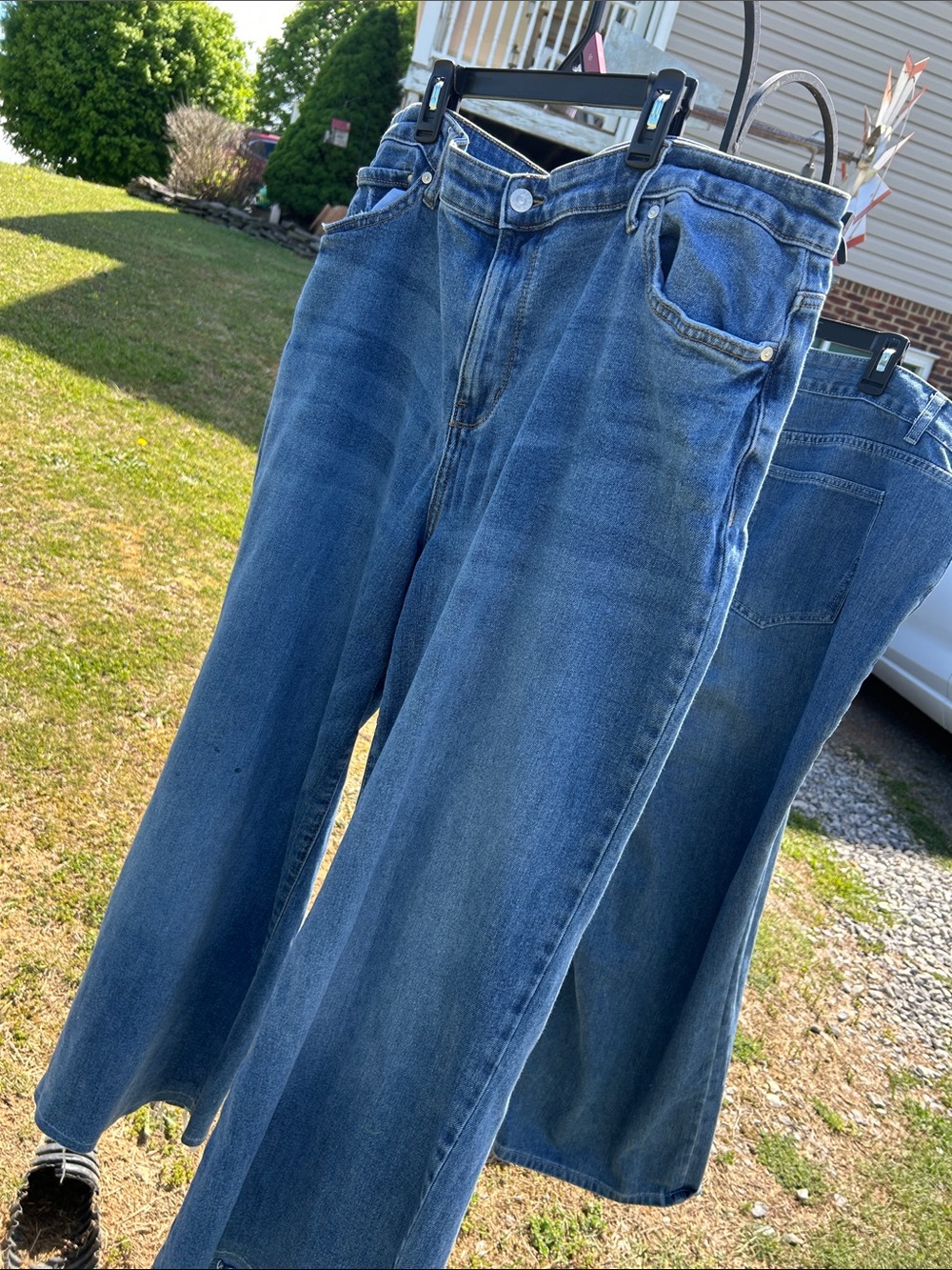Wonderly Blue &Gilipur plus size wide leg ladies jeans